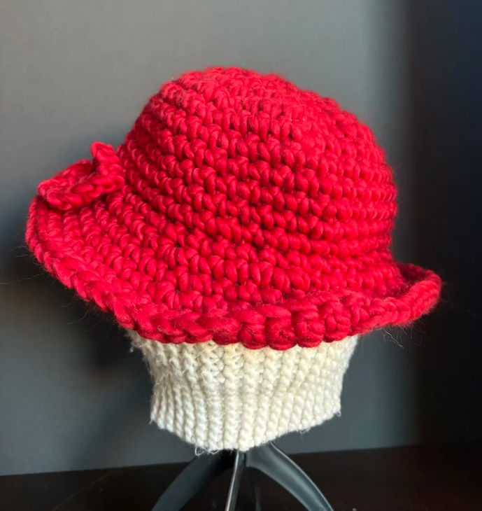 Revelry Red Crochet Hat