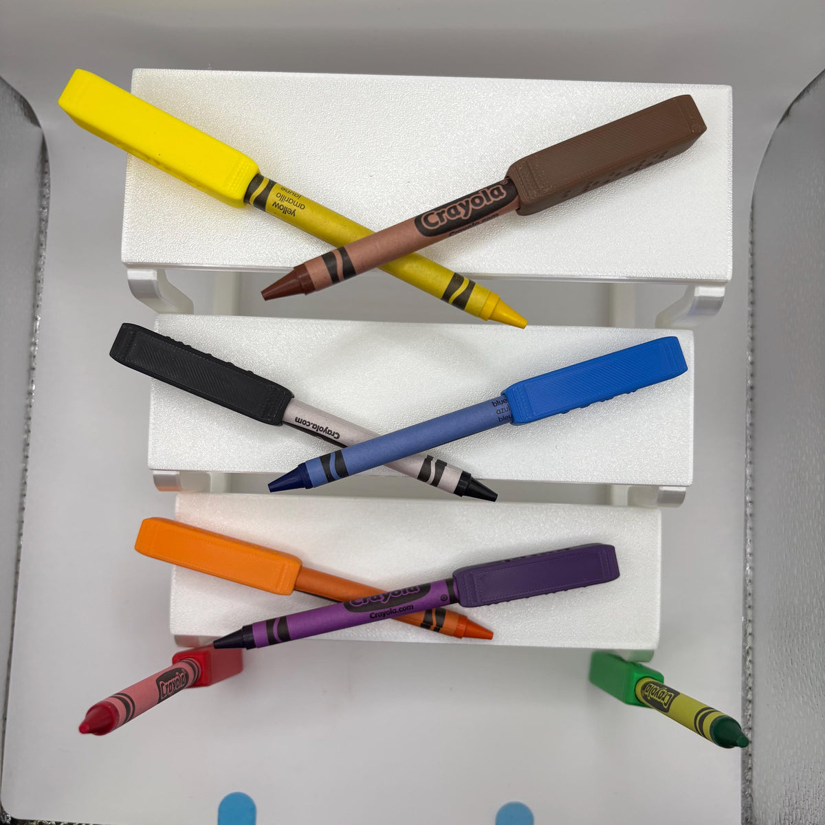3D Printed Braille Crayon Caps for Crayola 8-Count | Color-Matched Accessibility Tool
