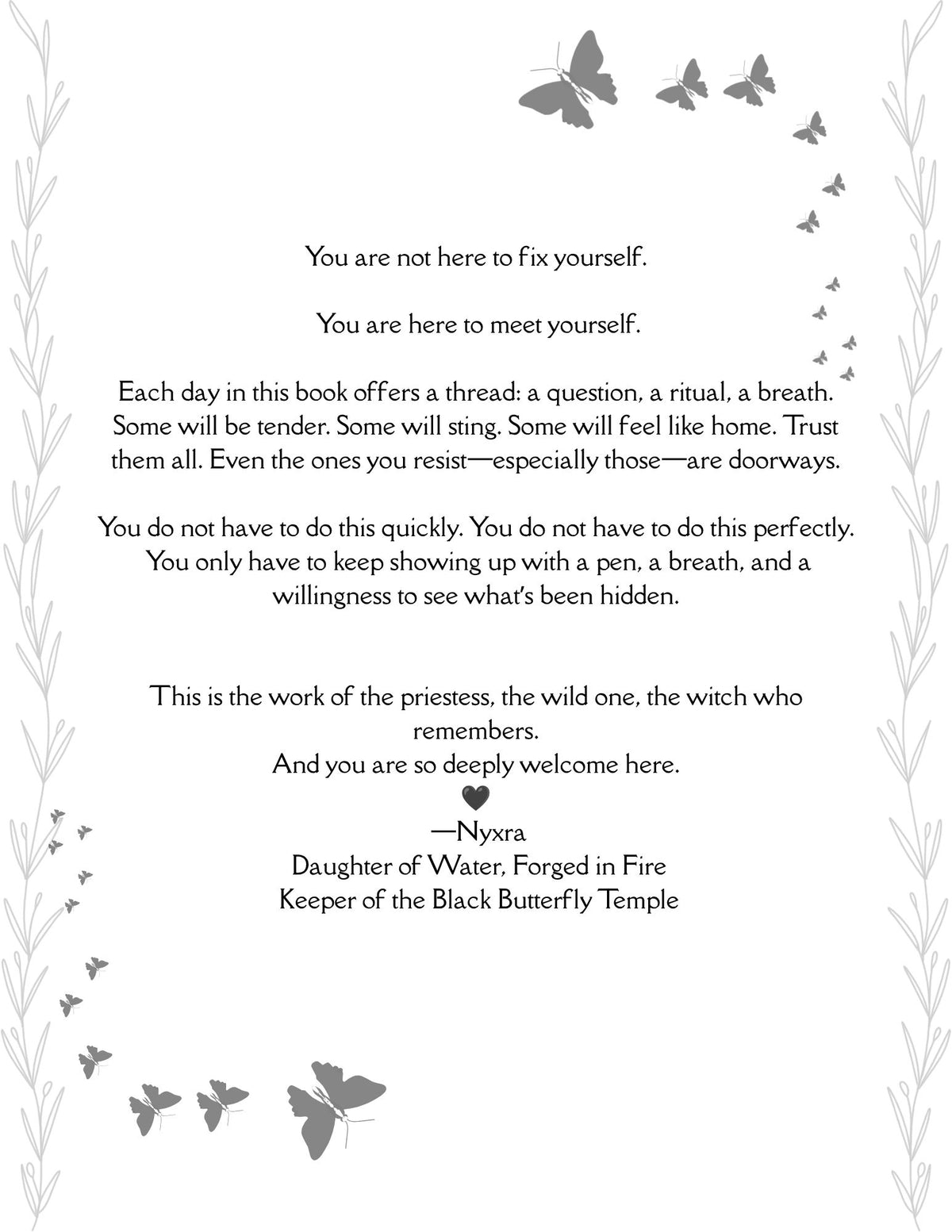 Black Butterfly Grimoire Shadow Workbook