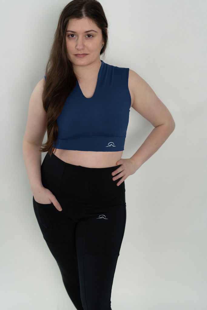 V Neck Sports Bra Top