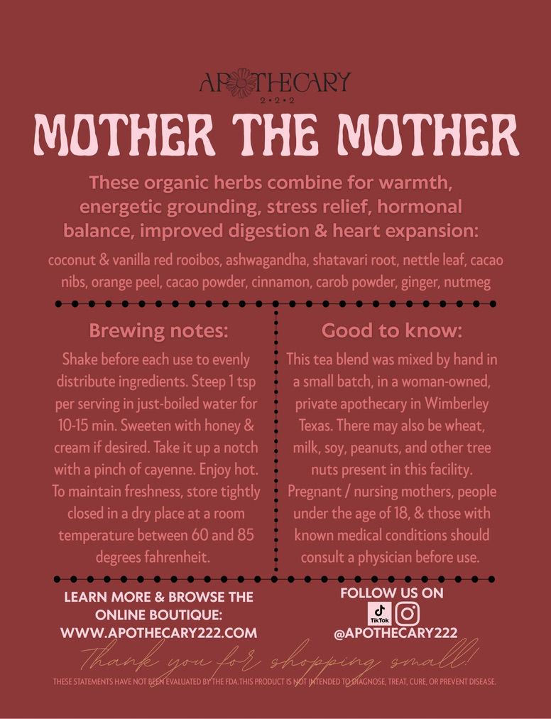 Organic Nurturing Tea Blend for Mothers: Mother the Mother