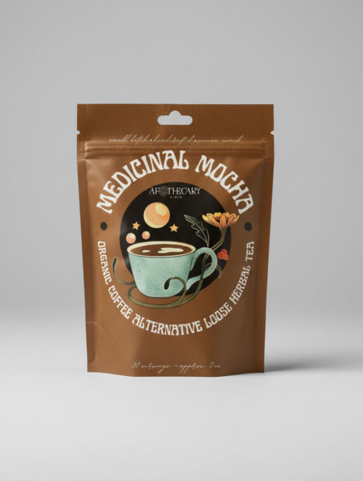 Organic Digestive Support Coffee Alternative Tea Blend: Medicinal Mocha