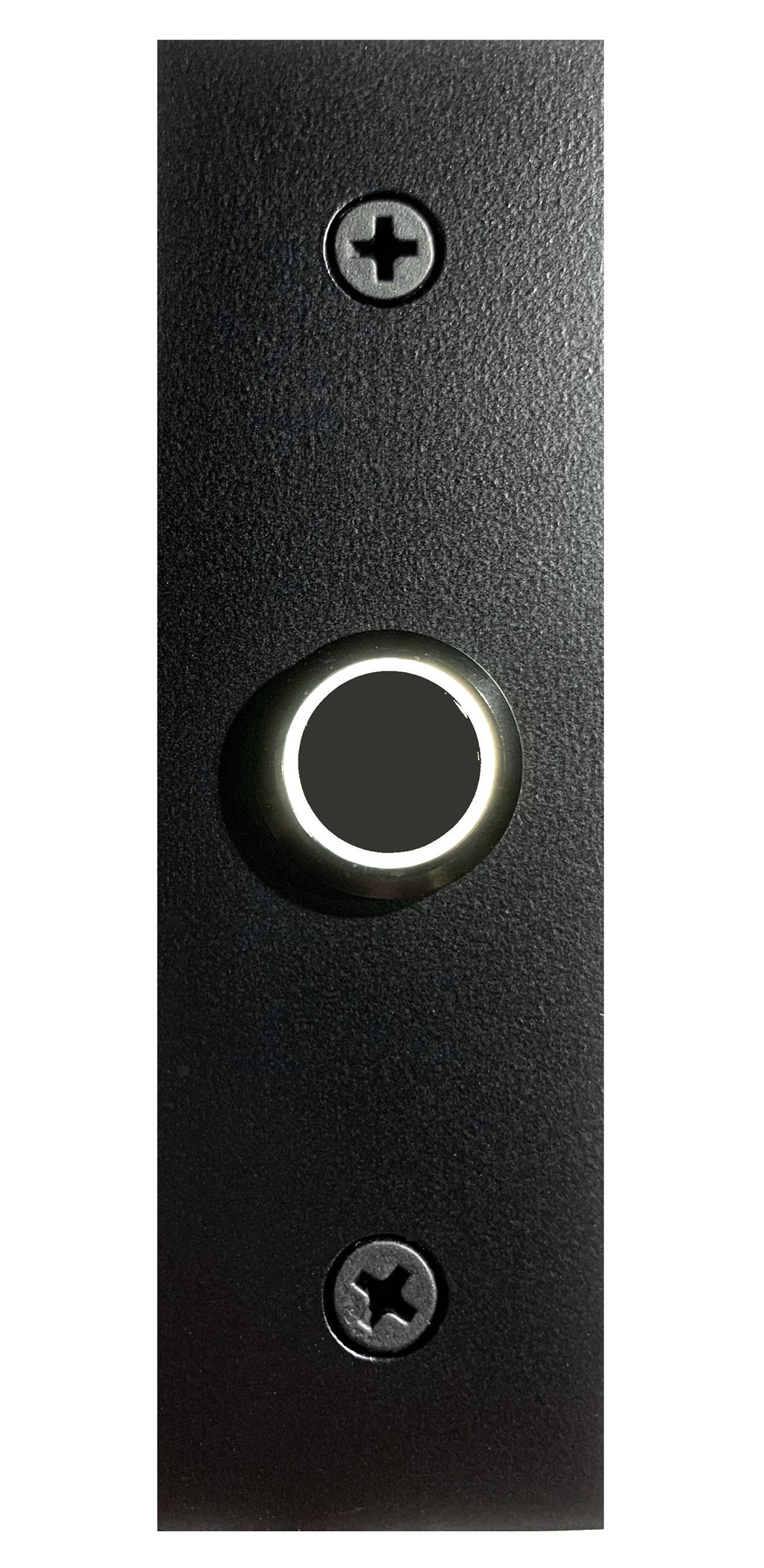 Phantom Modern LED Lighted Doorbell in Black Aluminum
