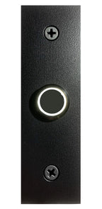 Phantom Modern LED Lighted Doorbell in Black Aluminum