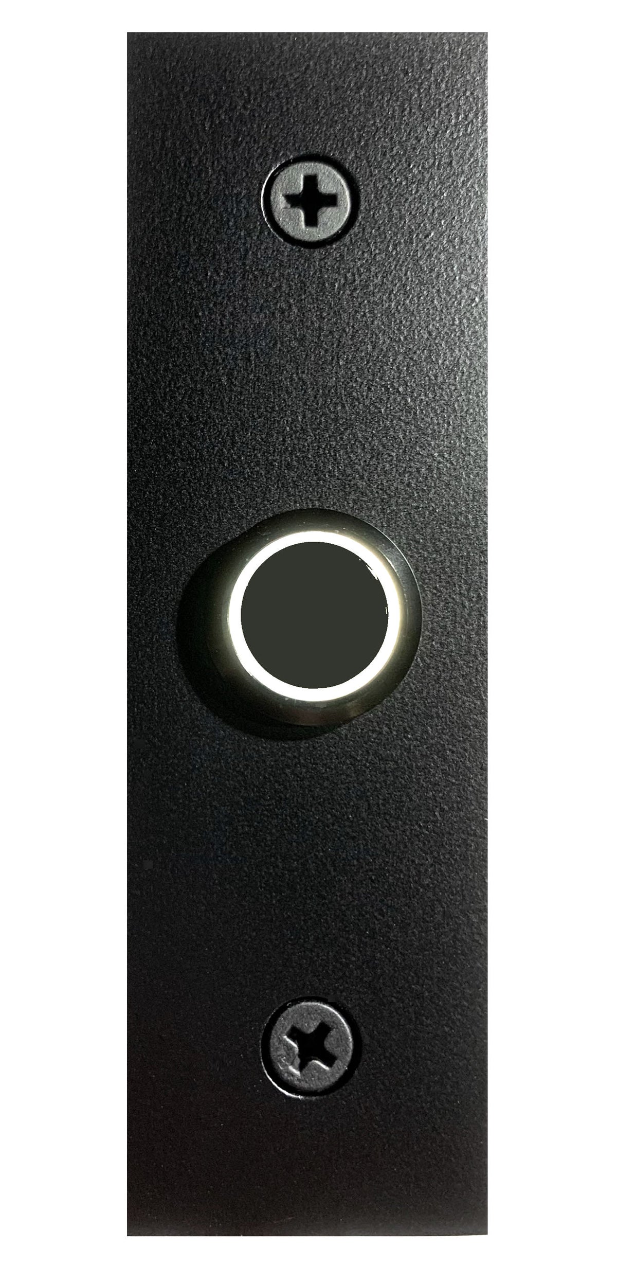 Phantom Modern LED Lighted Doorbell in Black Aluminum