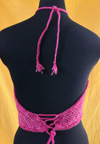 Fuchsia Maze Crochet Top