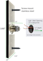 Phantom Modern LED Lighted Doorbell in Black Aluminum