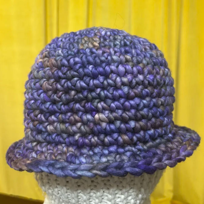 Purple Cloche Crochet Hat