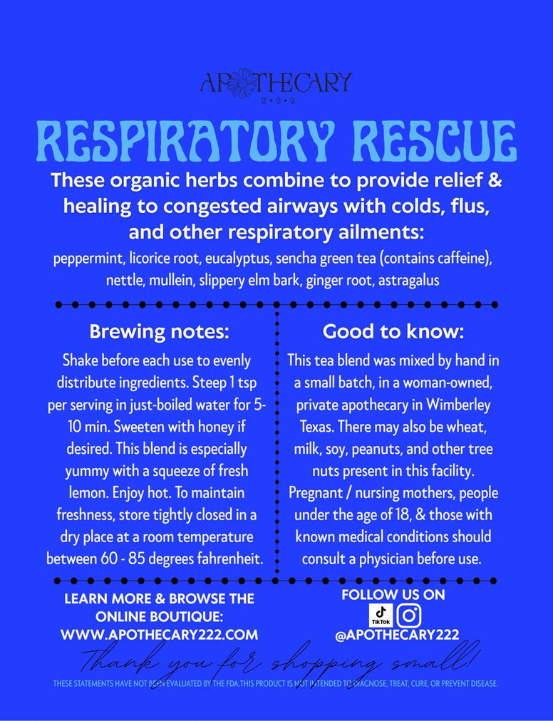 Organic Tea Blend: Respiratory Rescue