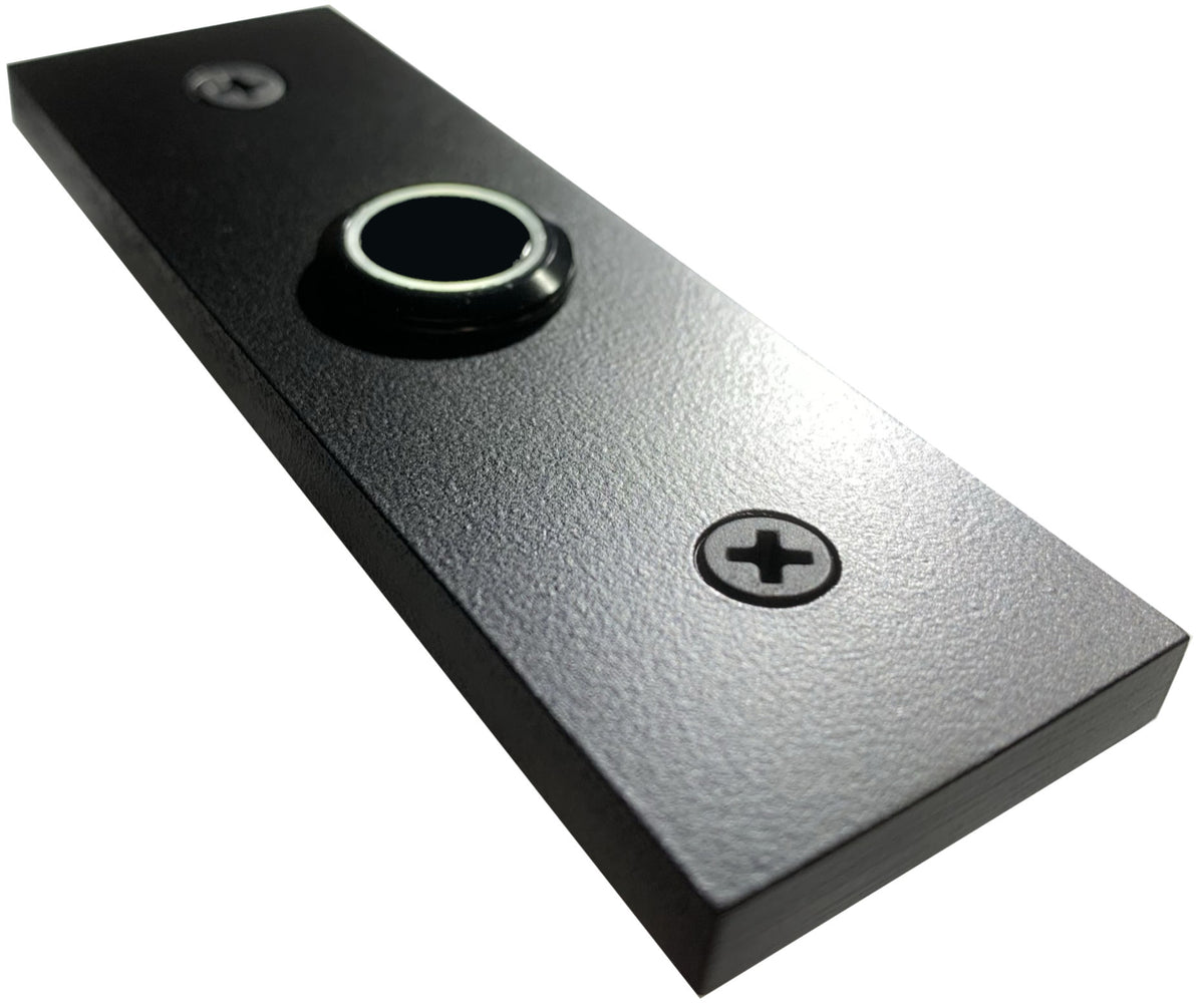 Phantom Modern LED Lighted Doorbell in Black Aluminum