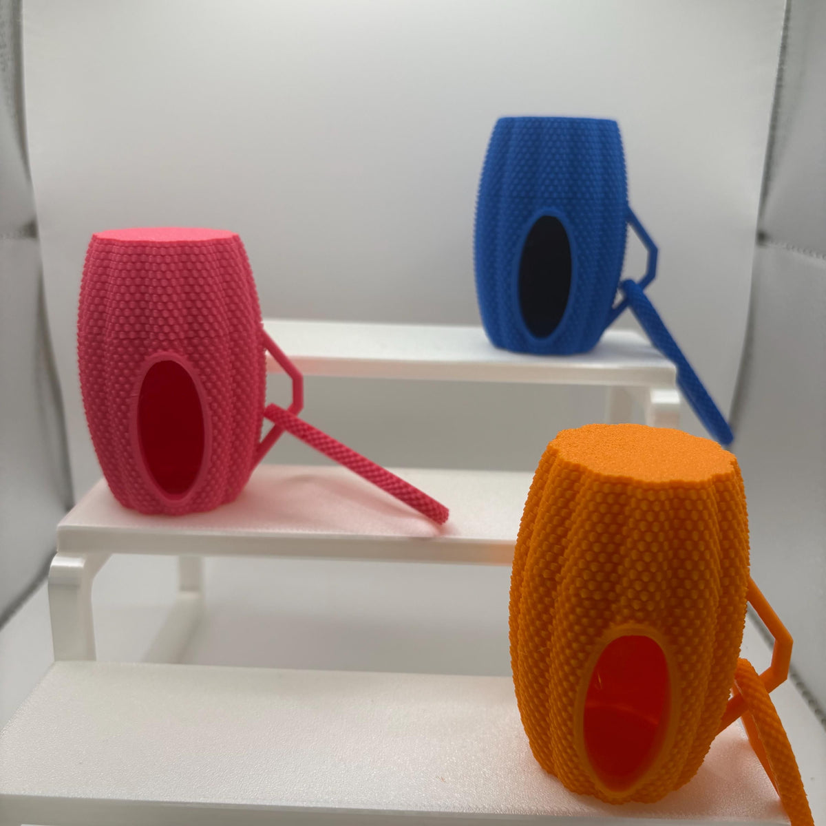 3D Printed Textured Dog Poop Bag Holder | Guide Dog & Service Dog Waste Bag Dispenser | Clip-On Leash Accessory