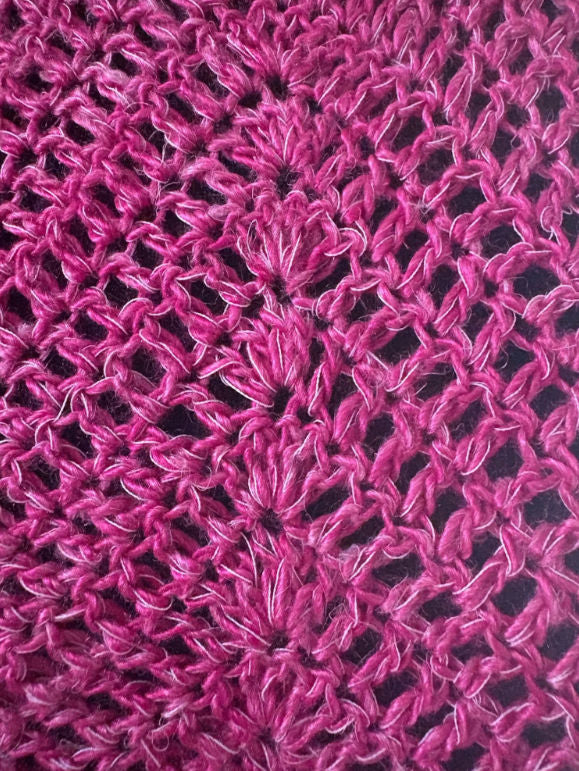 Fuchsia Maze Crochet Top