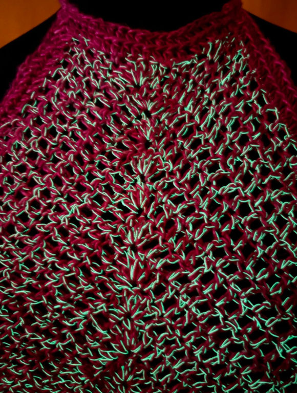 Fuchsia Maze Crochet Top