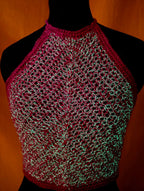 Fuchsia Maze Crochet Top