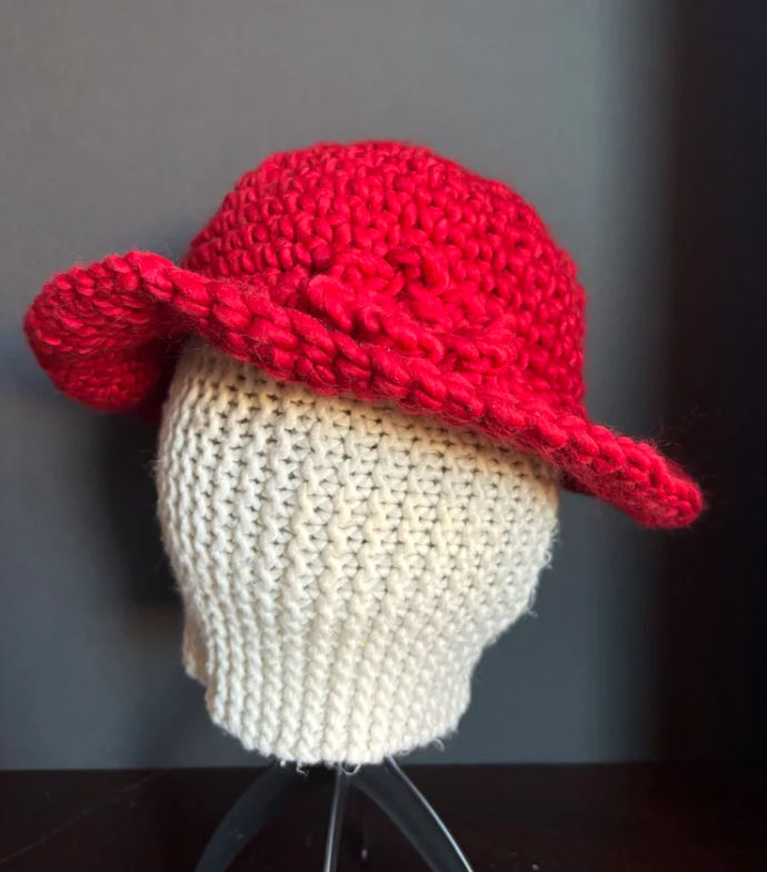 Revelry Red Crochet Hat