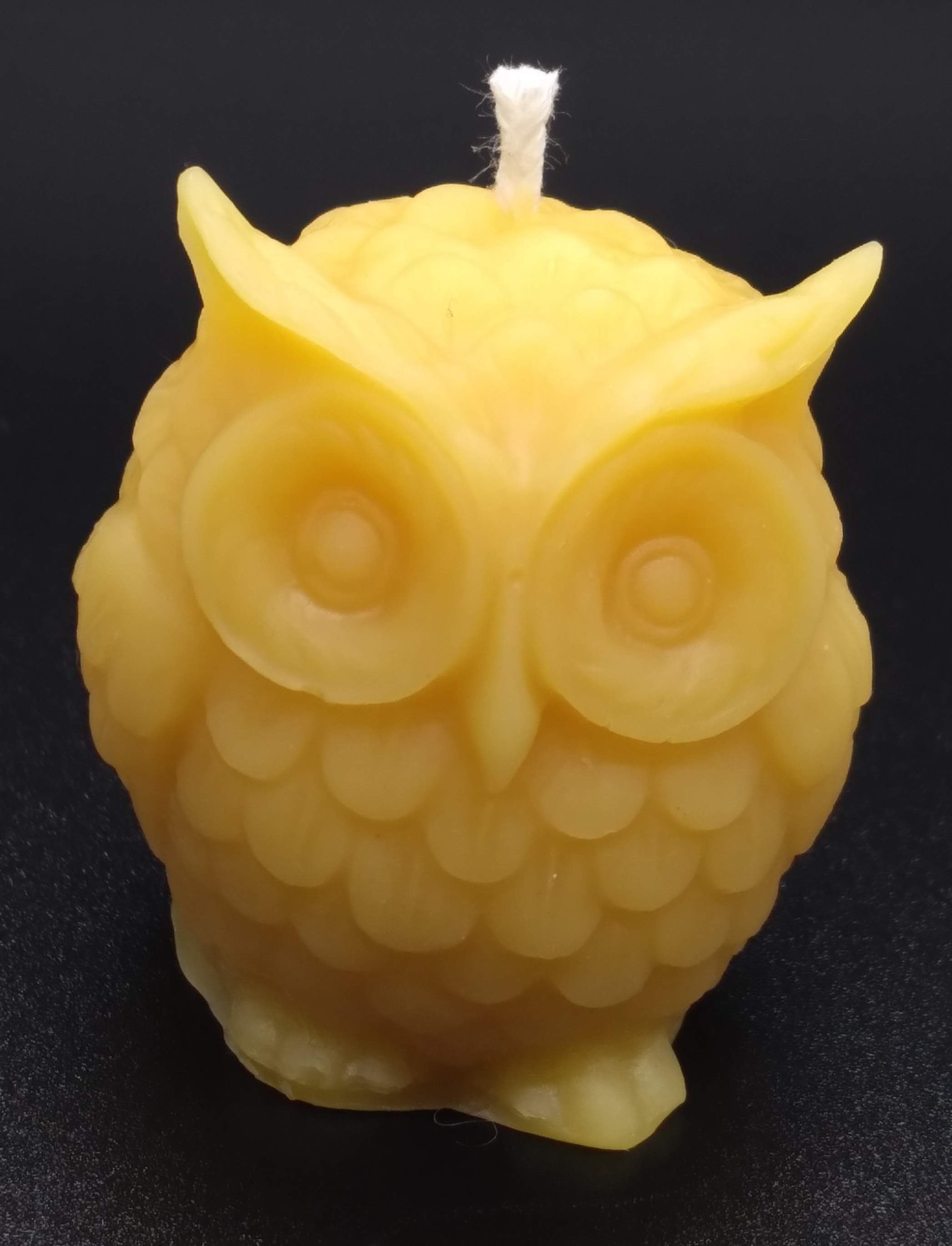 Owl - Small Beeswax Candle