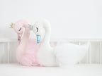 Pale Pink Swan Pillow