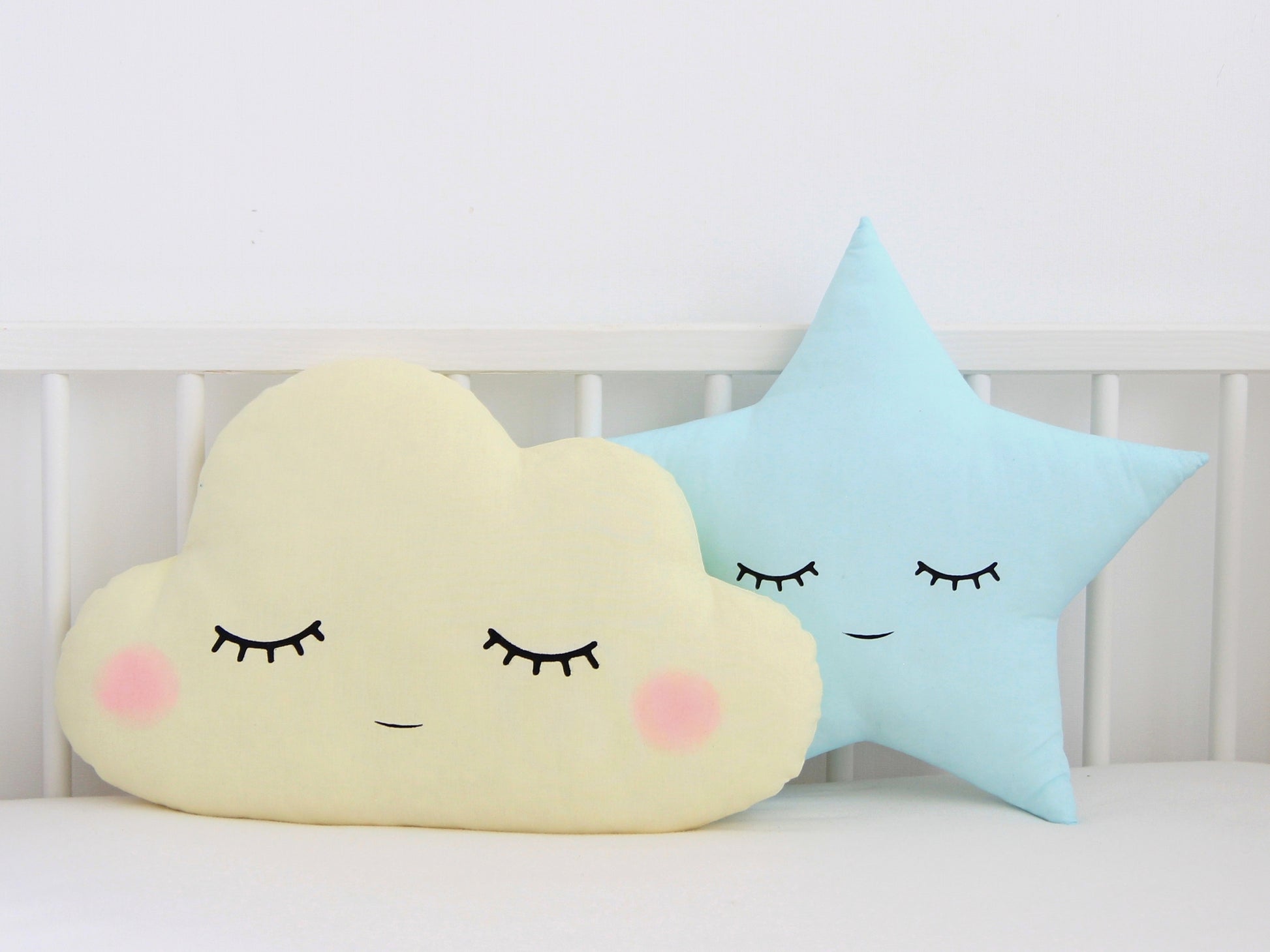 Pastel Yellow Cloud Pillow