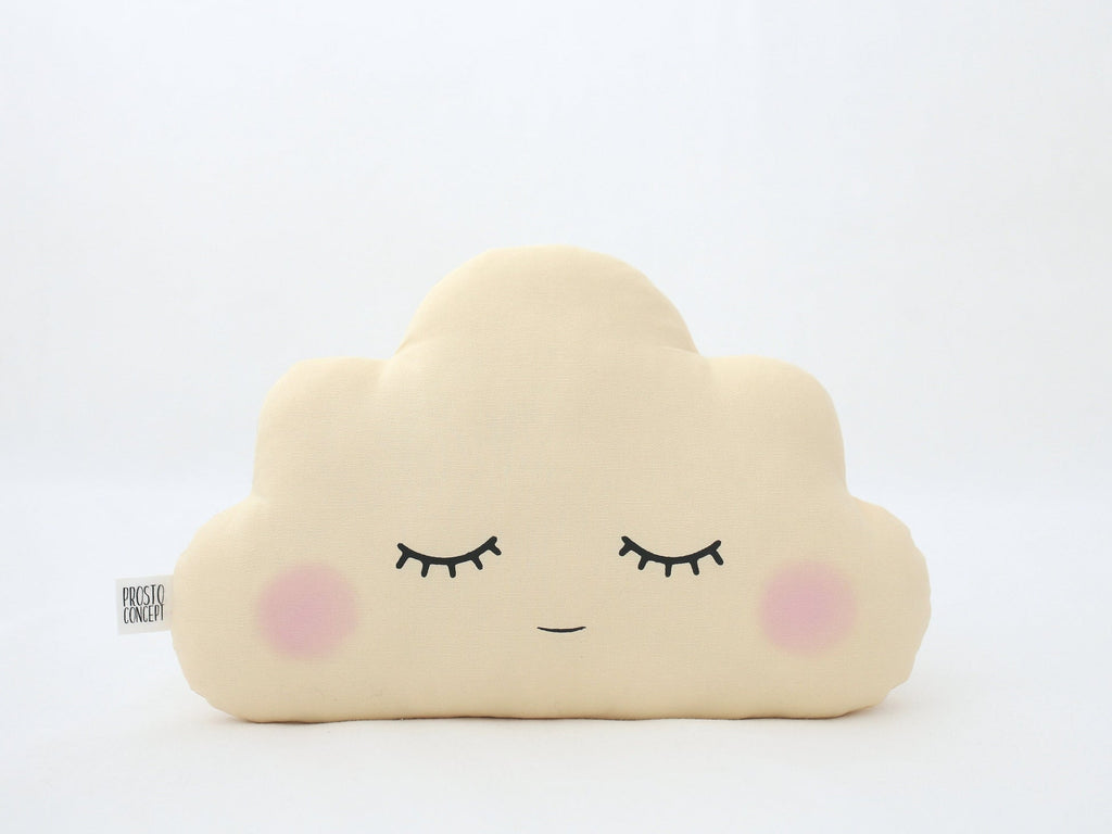 Pastel Yellow Small Cloud Pillow