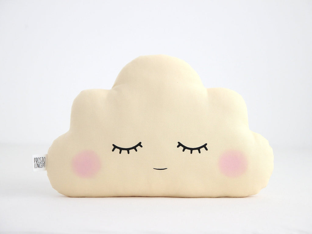 Pastel Yellow Small Cloud Pillow