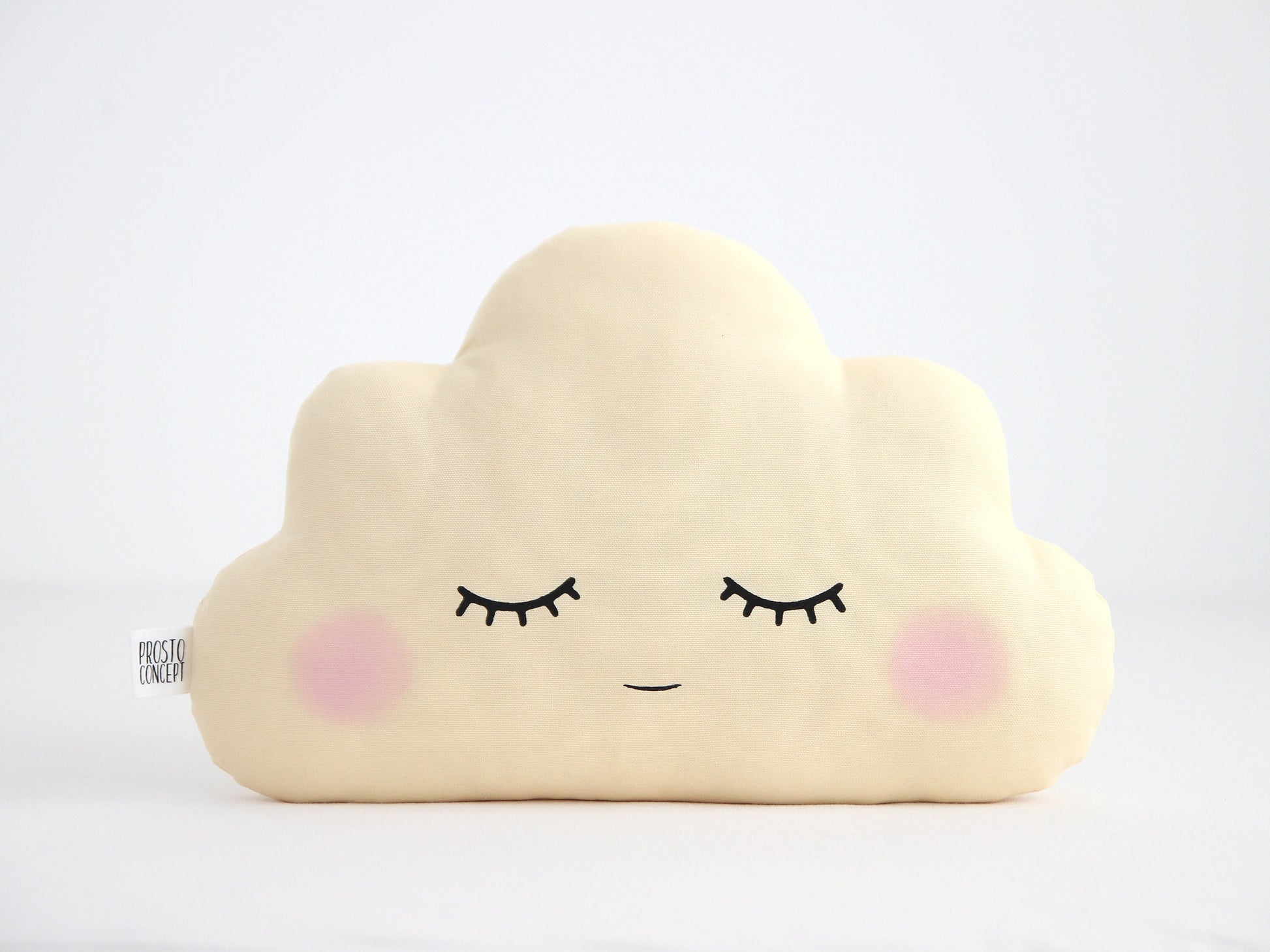 Pastel Yellow Small Cloud Pillow