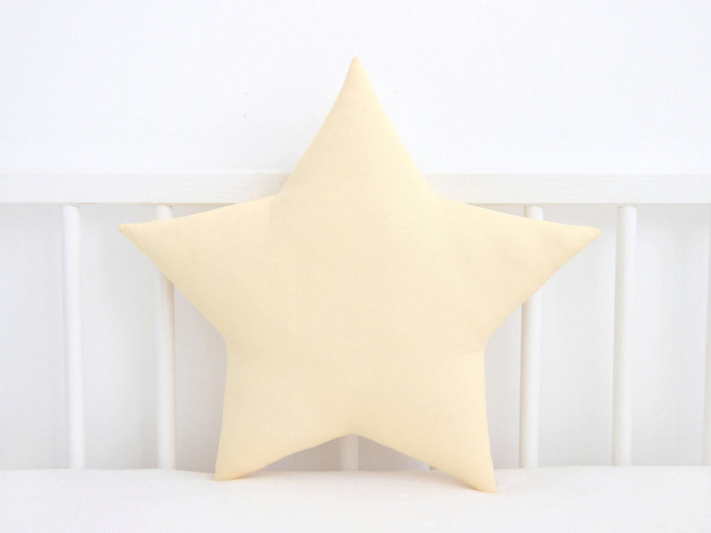 Pastel Yellow Star Pillow