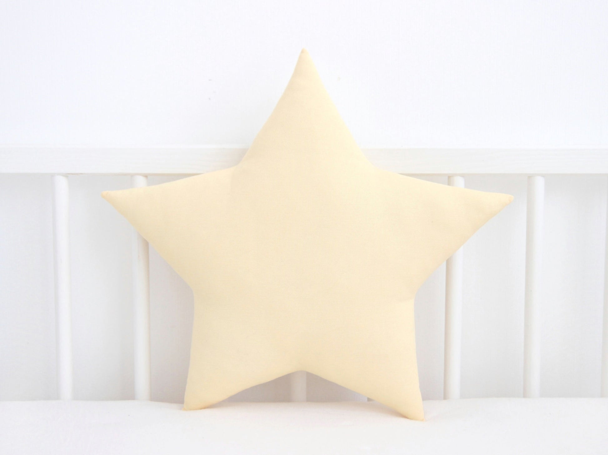 Pastel Yellow Star Pillow