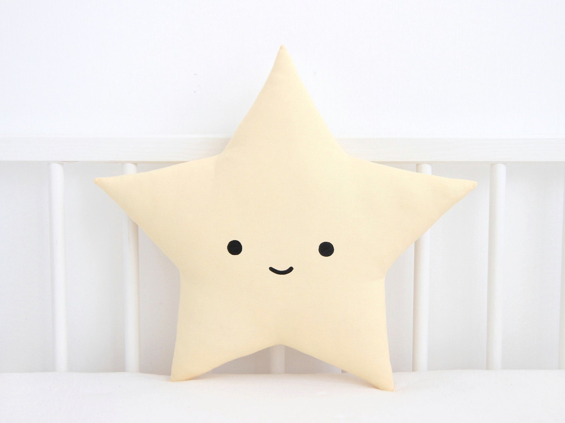 Pastel Yellow Star Pillow