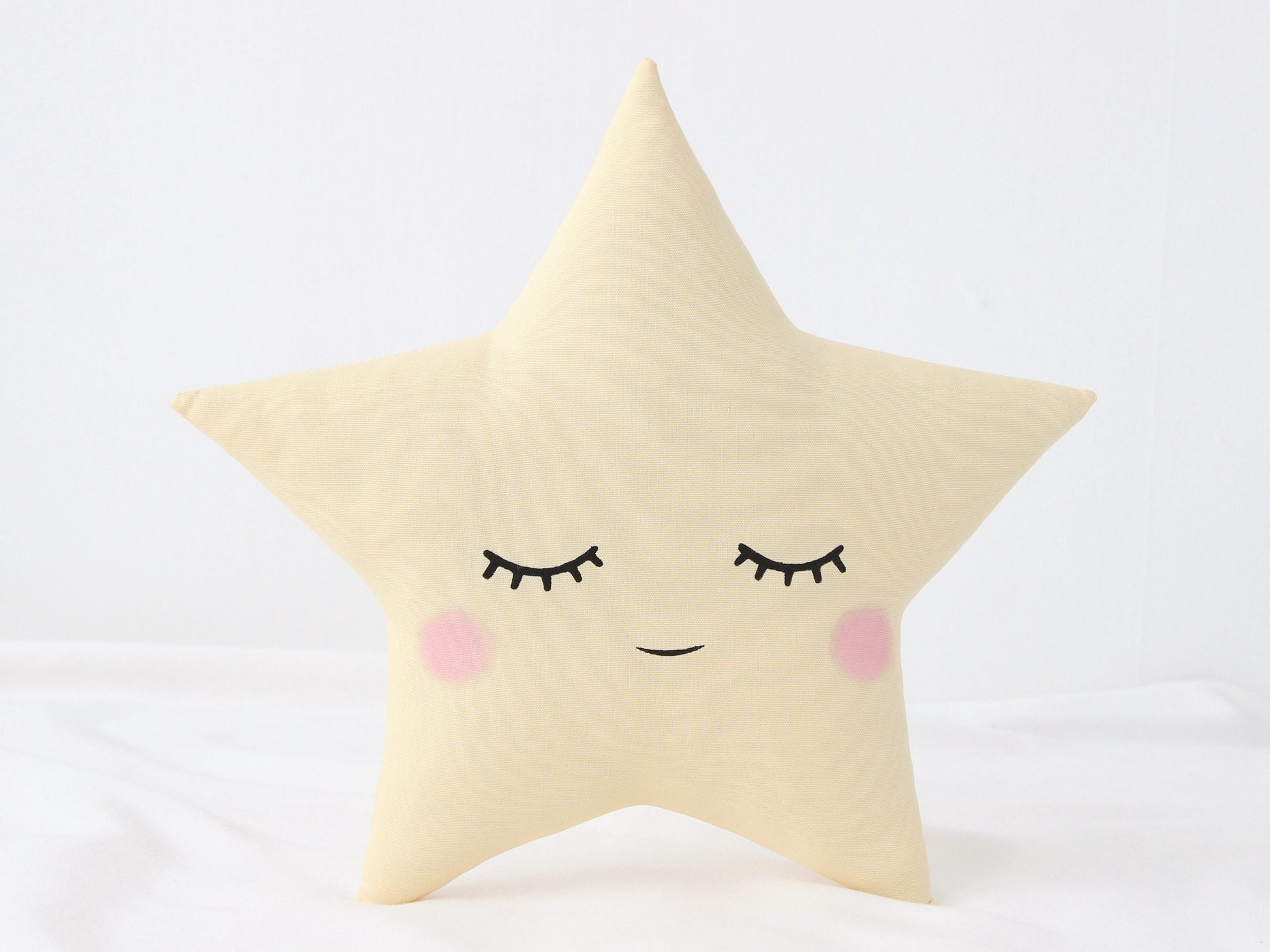 Pastel Yellow Star Pillow