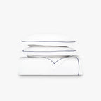 Classic Percale Embroidered Duvet Cover