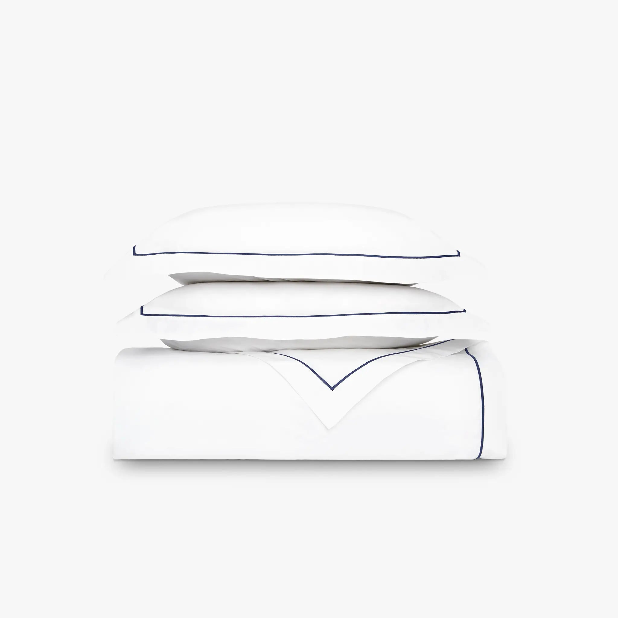 Classic Percale Embroidered Duvet Cover