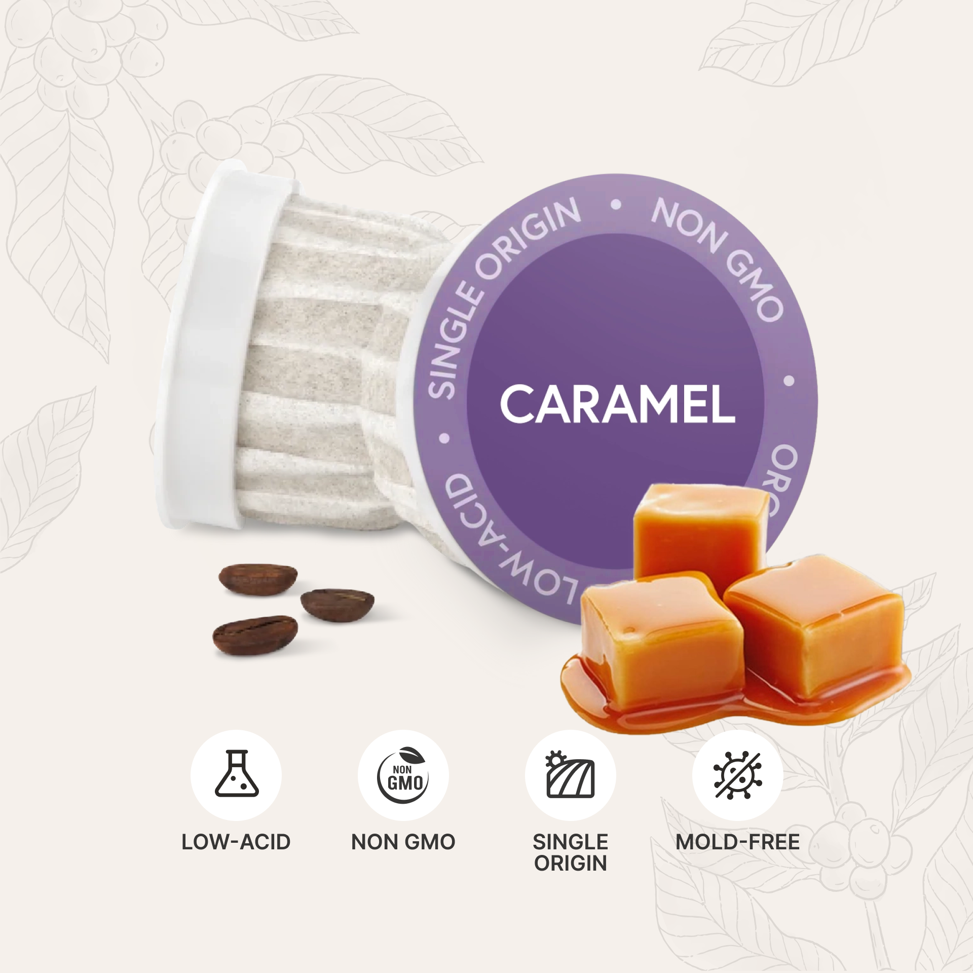 Pods for K-Machine, Caramel Coffee