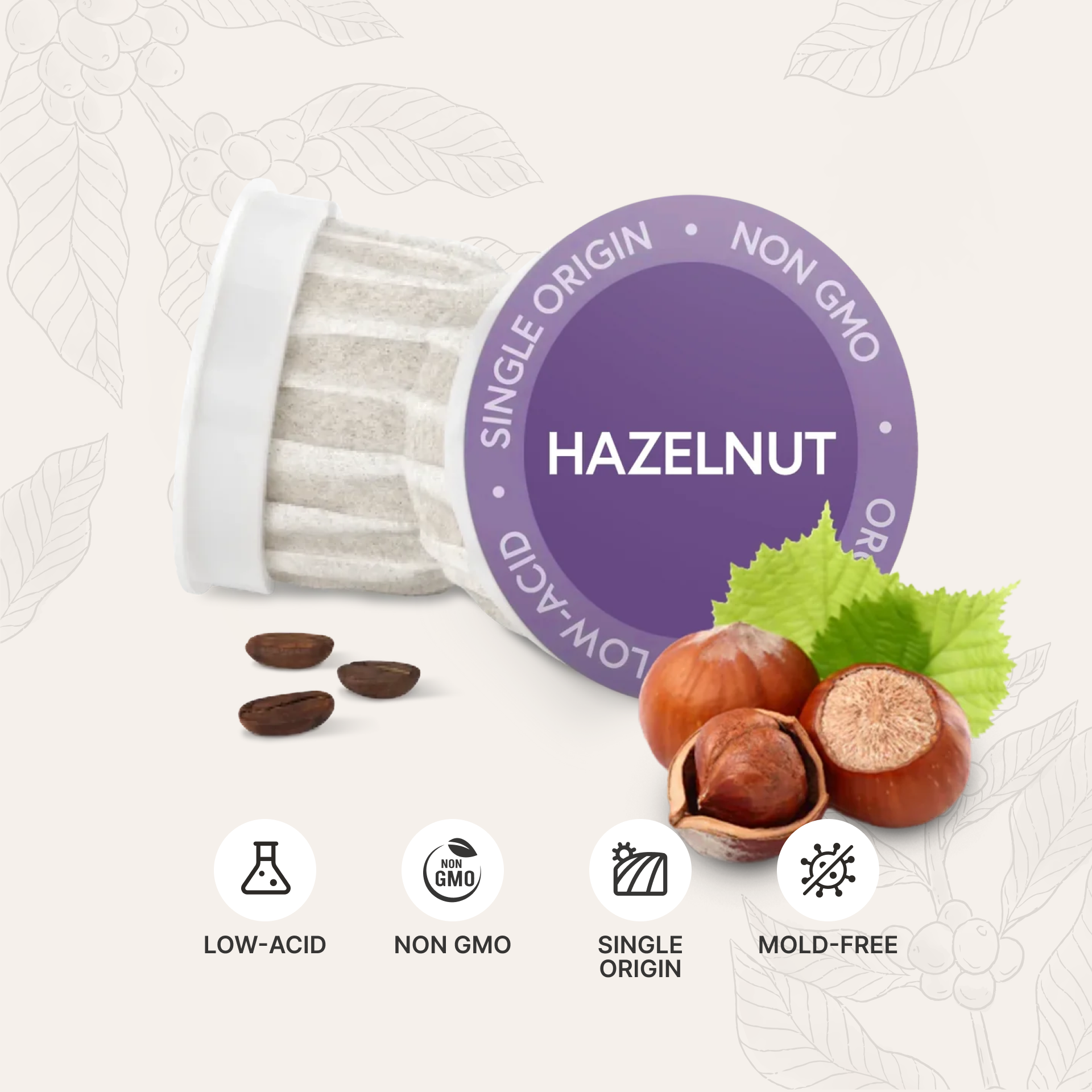 Pods for K-Machine, Hazelnut Coffee