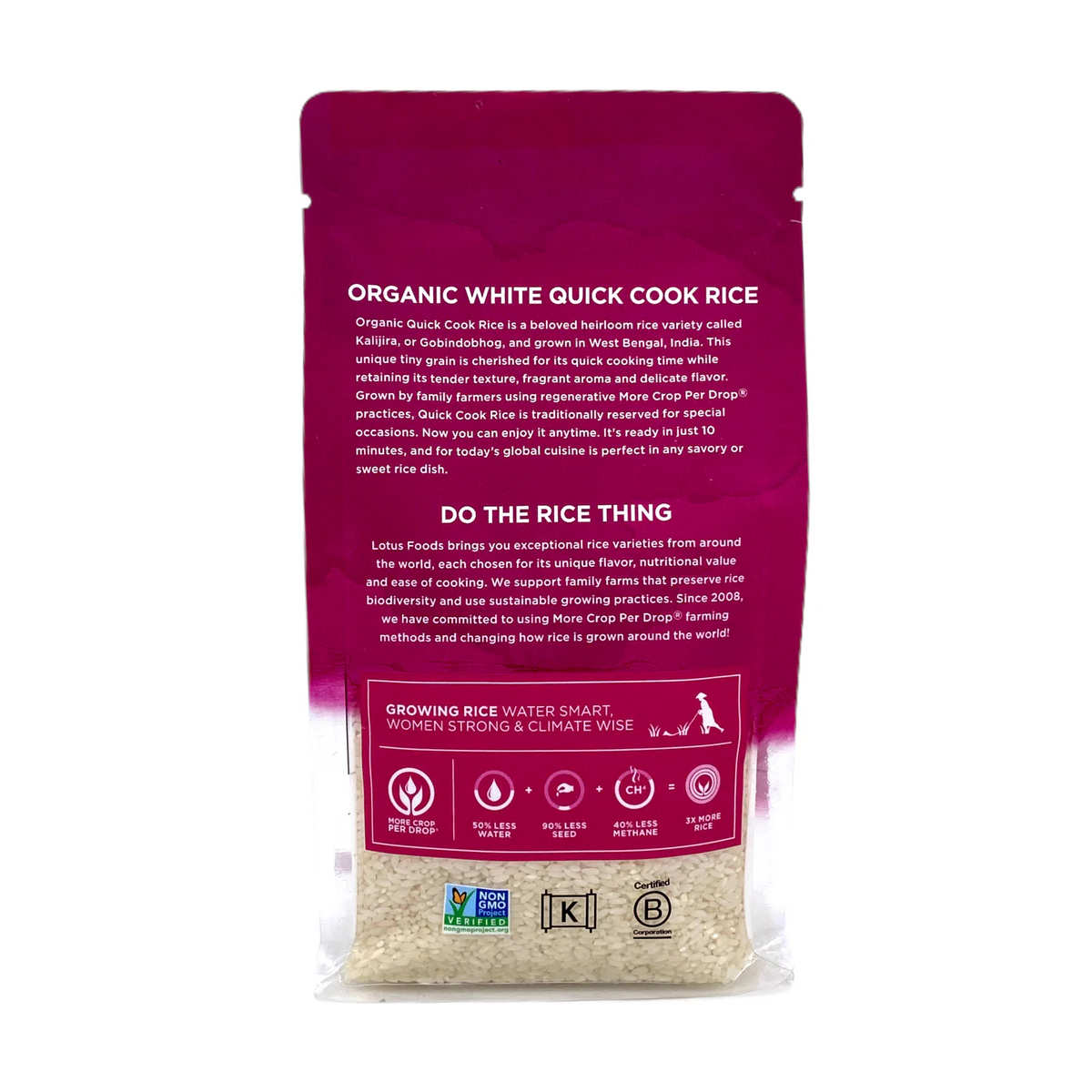 Organic White Quick Cook Rice