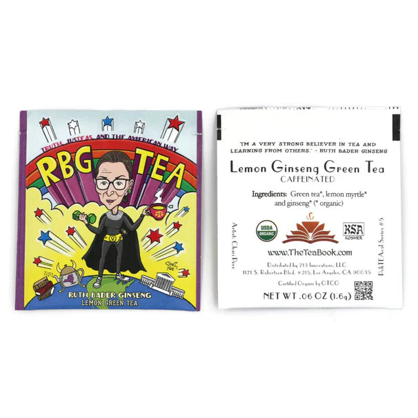 Ruth Bader Ginseng | Organic Lemon Ginseng Green Tea (Caffeinated) – Inspired by Ruth Bader Ginsburg