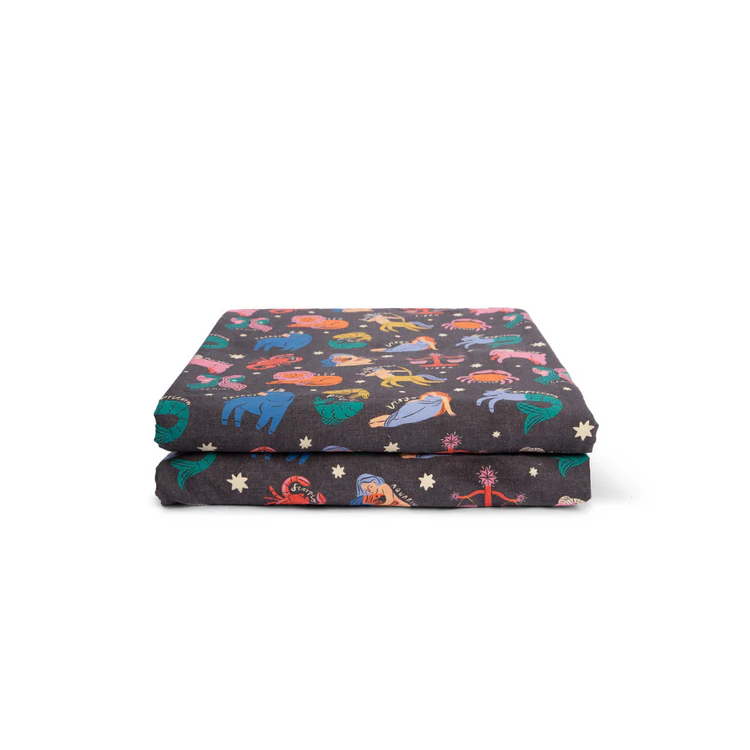 Cotton Sateen Fitted Sheet - Zodiac