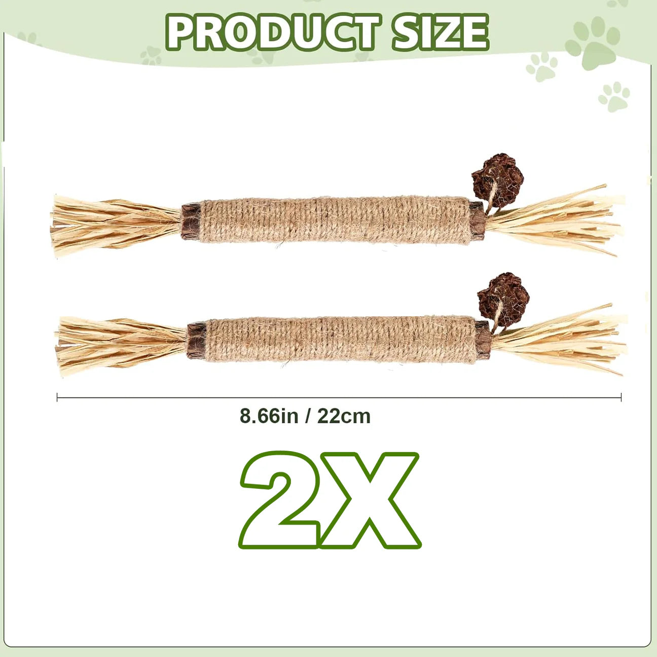 100% Natural Silvervine Sticks Cat Toy (2 Pack)