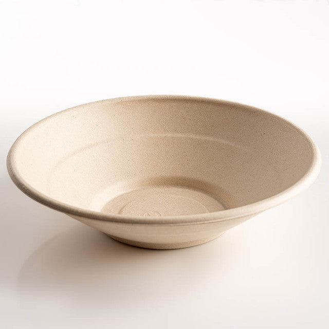 24 oz Compostable Fiber Round Bowls | No PFAS | 400/Case