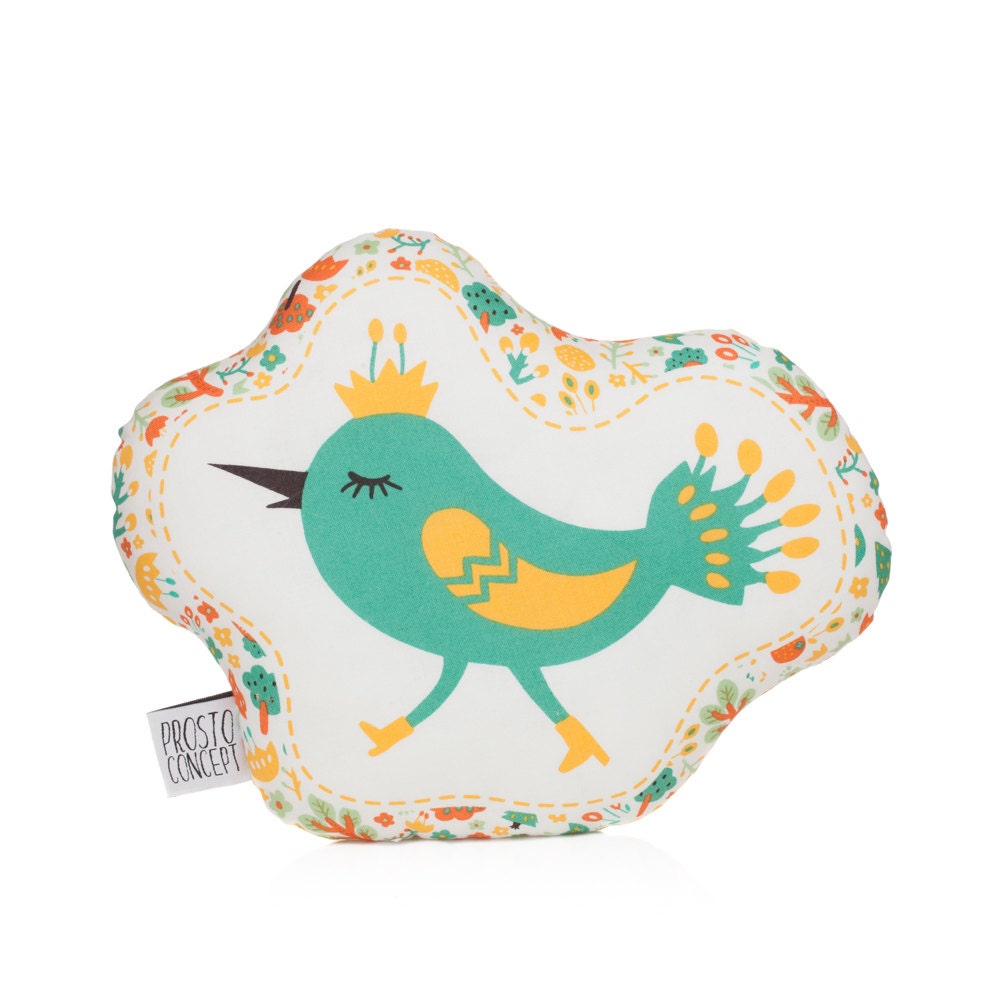 Teal Bird Pillow