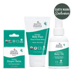 Earth Mama Baby Starter Kit | Diaper Balm | Baby Oil | Nose & Cheek Balm