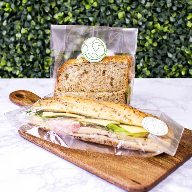 4 x 2 x 14" Compostable Clear Gusseted NatureFlex Cellophane Baguette Bags | 1,000/Case