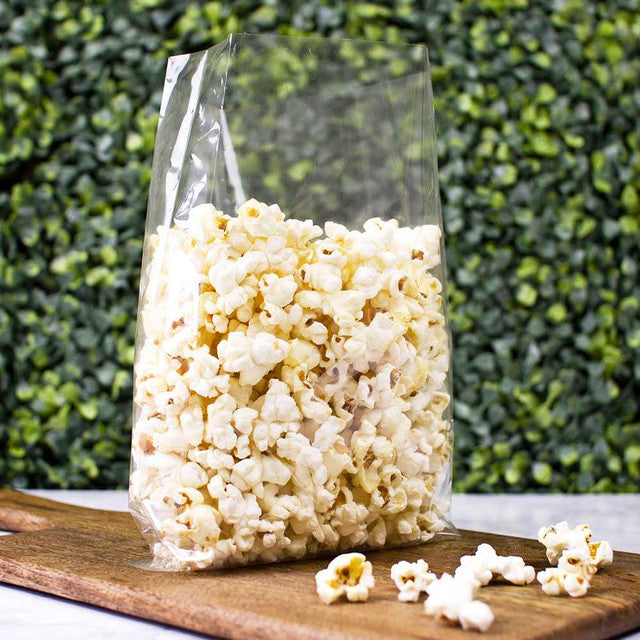 6 x 2 x 9.5" Compostable Clear Gusseted NatureFlex Cellophane Bags | 1,000/Case