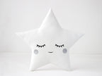 White Star Pillow with Silver Cheeks